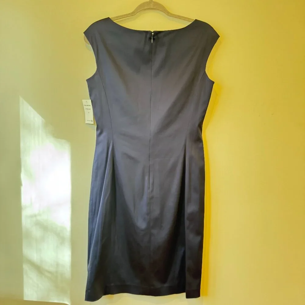 Lauren Ralph Lauren Evening Sleeveless Dress – LTHS Navy, Size 10, New with Tag - Picture 3 of 9